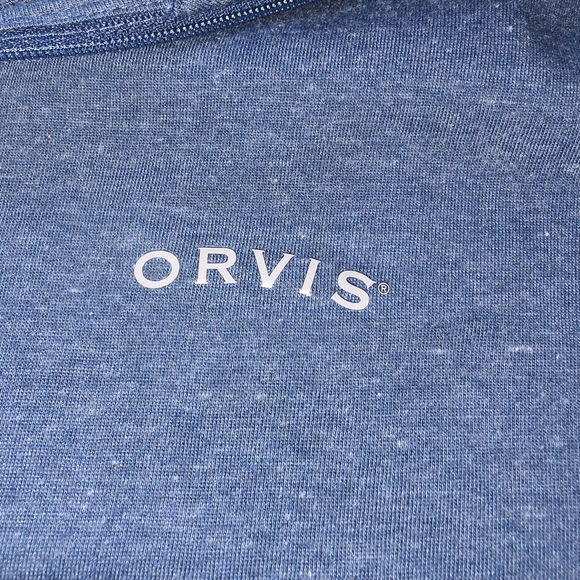 Orvis Blue Quarter Zip Pullover Shirt Size Medium  Classic Design Comfortable - Picture 6 of 8